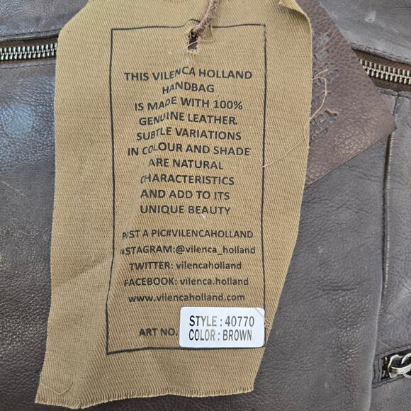 NWOT Vilenca Holland Leather Distressed Backpack - Picture 4 of 9